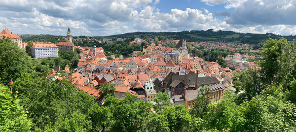 Český Krumlov pohled z Horské zahrady