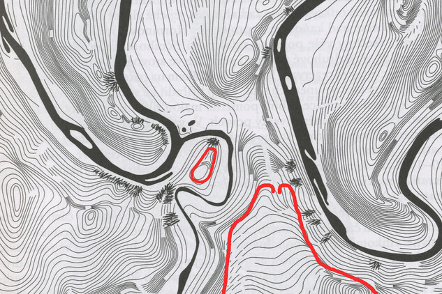 Keltské oppidum Třísov, mapa