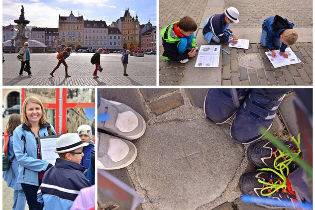 Vzdělávací program "Putování od bludného kamene aneb České Budějovice gotické". Foto J. Sajtlová.