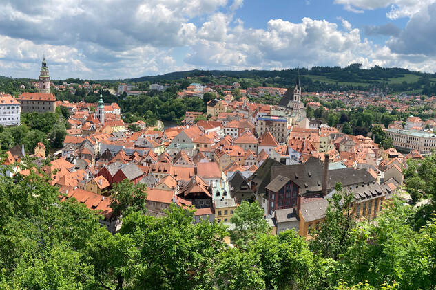 Pohled z Horské zahrady, Český Krumlov